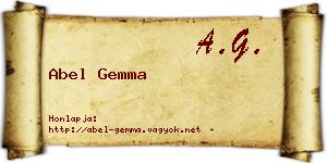 Abel Gemma névjegykártya